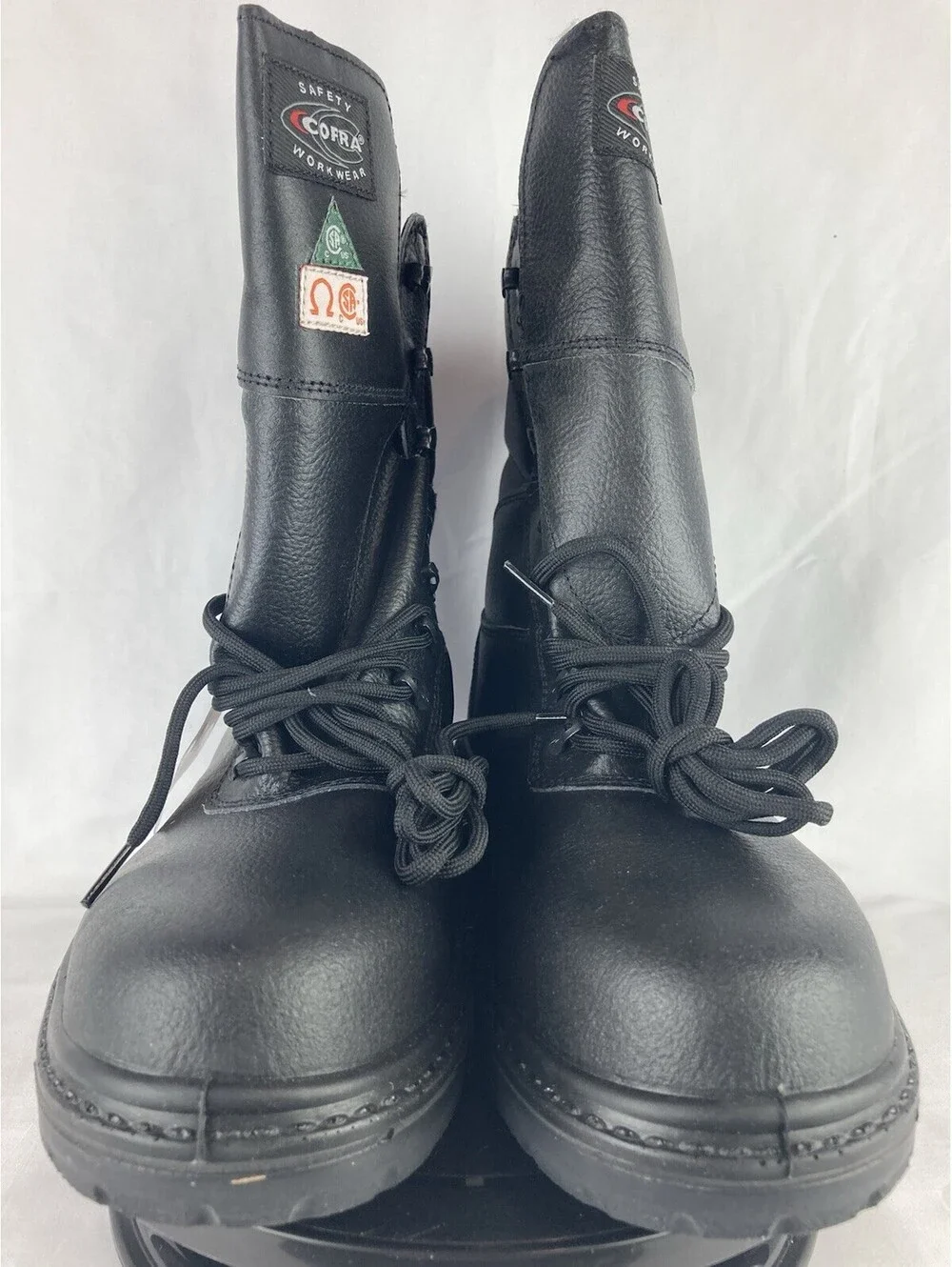 NEW Men’s Size 11 Cofra US Road Safety Work Boots Black Leather EH PR Steel Toe